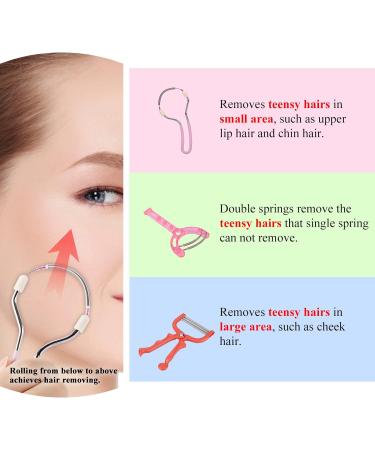 Spring Hair Remover - 4 Pack Stainless Steel Epilator for Women - Facial Hair Removal Tool for Face, Chin, Upper Lip, and Mustache - Buy Online on GoSupps.com