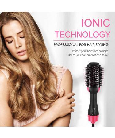 Hot Air Brush 4 IN 1 Hair Dryer Brush One Step Hair Dryer & Styler & Volumizer & Hair Curler Negative Ions Comb Straightener Salon/Curly Reduce Frizz/Static - Buy Online on GoSupps.com