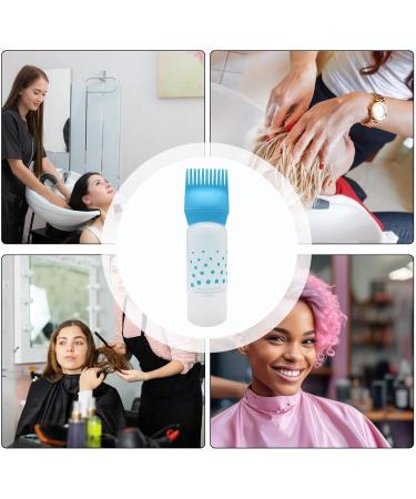 Wisylizv Scalp Applicator Comb | Bottle Applicator Brush with Graduated Scale | Hair Oiling Applicator Bottle for Hair Dye Oil Comb Precise for Scalp and Hair Care Blue - Buy Online on GoSupps.com