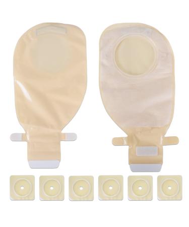 Carbou 21PCS Ostomy Supplies Colostomy Bags,Two Piece Drainable Pouches with Closure, Ileostomy Stoma Care,Cut-to-Fit(15pcs Bags+6pcs Barrier) 23 Piece Set