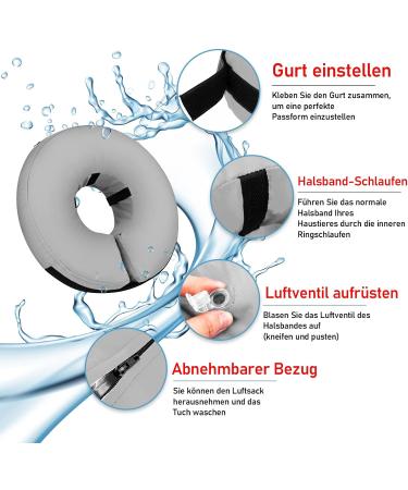 Buy Supet Rewrise Dog Inflatable Collar - Soft Leak Protection for Post-Op Dogs | Gray - Size S (17.8-25.4 cm) - International Shipping Available - Buy Online on GoSupps.com