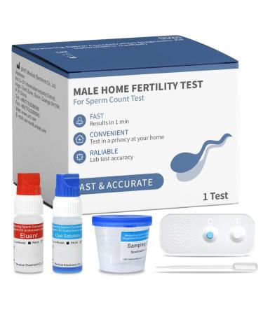 MIORIT Fertility Home Test Kit for Men - Shows Sperm Normal or Low Count Levels. Easy to Read Results-Convenient Accurate Private