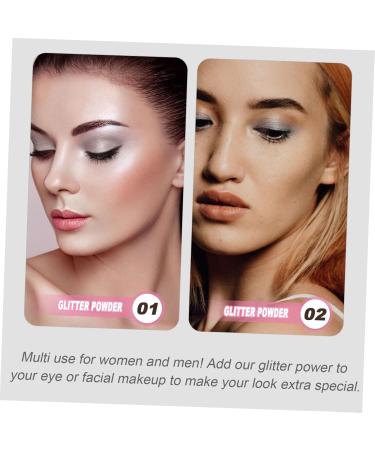 POPETPOP 2 Pcs Body Air Bag Powder Face Highlighter Glitter Dust Spray Powder Glitter Bottle Bride Cosmetic Silverx2pcs mediumx2pcs - Buy Online on GoSupps.com