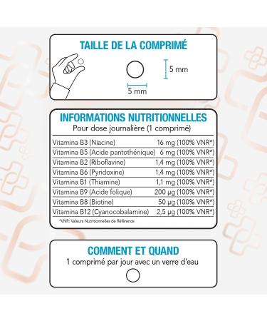 Vitamine B Complex 1 Par Jour Pi Life 100% VNR Vitamine B6 B1 B2 B3 Niacine B5 B7 Biotine B9 Acide Folique B12 Complexe B Energie Peau Cheveux 365 Comprim s 365 unit (Lot de 1) - Buy Online on GoSupps.com