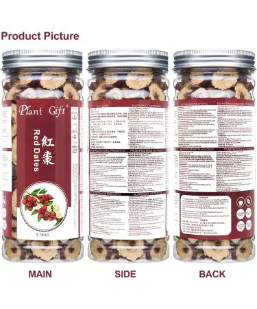 Plant Gift 100% Red Dates Slices Red Dates Slices Pure Natural Organic Dates (No Gribouin) Red Jujube Organic Chinese Red Dates Health Care 80g / 2.82oz - Buy Online on GoSupps.com