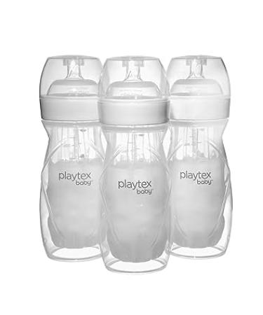 Playtex Baby Anti-Colic Nurser Bottle with Pre-Sterilized Disposable Drop-Ins Liners CloserTo Breastfeeding - 8 Oz Bottles - 3 Count - Buy Online on GoSupps.com