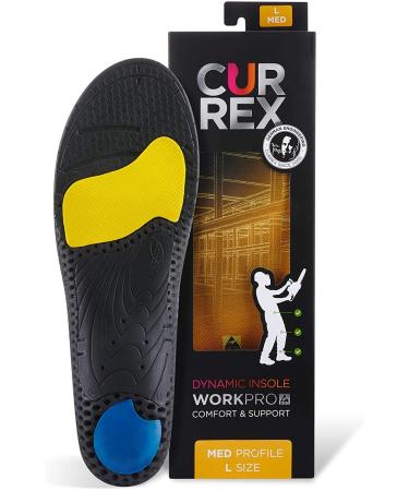 CURREX WorkPRO ESD Insole | Men & Women Dynamic Support Insole | Antistatic for Work Safety | Shock Absorbing Support Insoles | for Work Shoes & Electrostatic Environments L (Mens 9-10.5 / Womens 10.5-12) Medium Arch - Y...