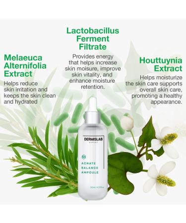 DERMISLAB Acnate Balance Ampoule 130ml (4.40oz) Lightweight Hydrating Ampoule for Oil-Moisture Balance and Blemish-Prone Skin Korean Skincare - Buy Online on GoSupps.com