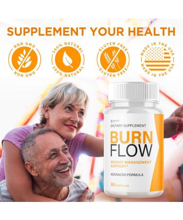 (2 Pack) Burn Flow Capsules Official BurnFlow Support Pills with All Natural Ingredients Advanced Formula Supplement for Overall Health & Wellness with Max Strength Premium Vitamins (120 Capsules) - Buy Online on GoSupps.com