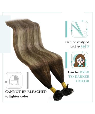 Youngsee Real Hair Bonding Extensions - Balayage U-Tip 1g 35cm Keratin Extensions for All Hair Types - #4/6/25 #4/6/22 - Ideal for Cancer Patients - Buy Online on GoSupps.com