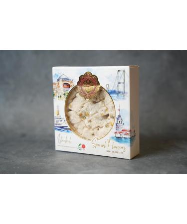 Authentic Turkish Delight with Gift Box- Luxury Exotic Flavours Handcrafted in Turkey Vegan & Gluten-Free Double Sultan Turkish Delight with Pistachio-Covered Coconut 200g - Buy Online on GoSupps.com