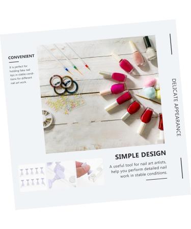 POPETPOP 2 Sets Nail Checkerboard Practice Nail Tip Holder Press on Nail Kit Nail Stand Nail Tip Stand Fake Hands to Practice Fake Nails Paint Holder Practice Tools White Manicure Magnet 2.5x1.4x1.4cm White - Buy Online on GoSupps.com