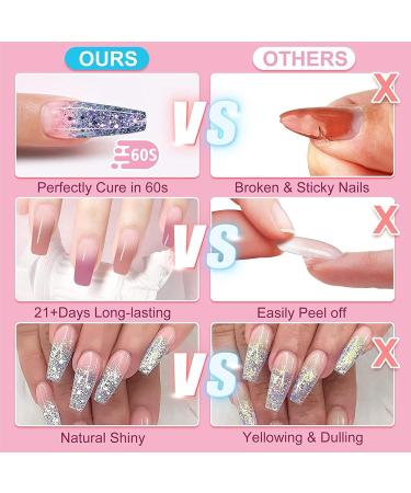 8 Colors Poly Nails Extension Gel | Clear White Pink Poly Nail Gel | Poly Nail Gel Kit Builder | Nail Extension Gel Kit | Multi-Color Set | French Manicure Set - Buy Online on GoSupps.com