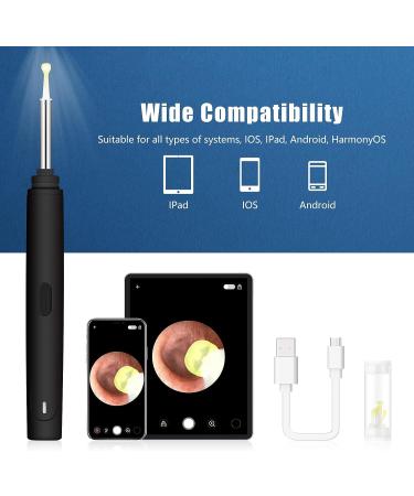 NANANARDOSO Wireless Ear Wax Removal Camera with 1080P HD Endoscope Otoscope - 6 LED Lights, 6 Ear Spoons, Compatible with iPhone, iPad, Android Phones - Buy Online on GoSupps.com