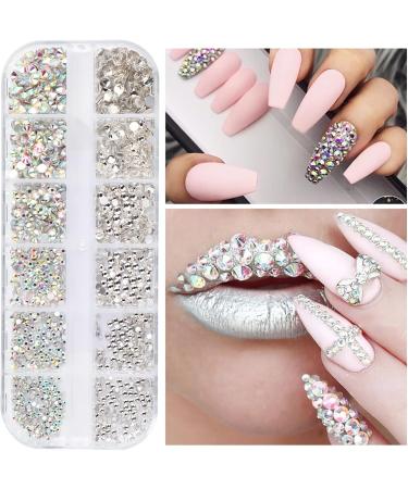 1600 Pieces Rhinestones Nail Art Glitter Stones - Self-Adhesive 6 Sizes with Tweezers & Picker Pen | Perfect for DIY Nail Designs - International Shipping Available - Buy Online on GoSupps.com