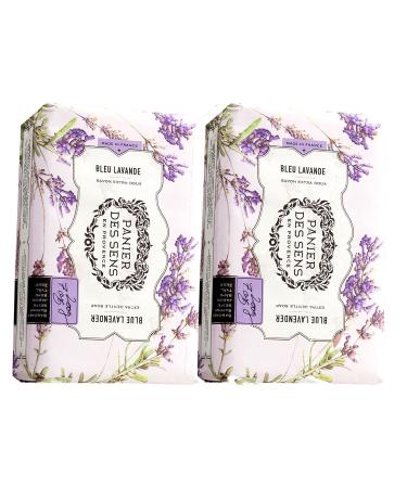 Panier des Sens Lavender Shea butter natural bar soap  bath & body soap bars - Made in France 95% natural - 2 bars  7oz/200g each Blue Lavender - Buy Online on GoSupps.com