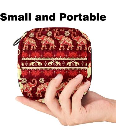 Seamless Elephants Red Faith Storage Bags | Women's Bandages & Portable Period Pockets | Menstrual Cup & Breastfeeding Holder - Buy Online on GoSupps.com