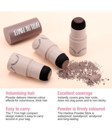 Boobe Hair Powder Stick - Medium Brown Hairline Shade & Gray Root Cover-Up Concealer for Thinner Hair - Buy Online on GoSupps.com