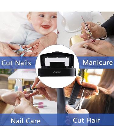 Gusnilo Clear Lid Plastic Storage Box for Nail, Hair Salon & Spa Tools - Black & White - Buy Online on GoSupps.com