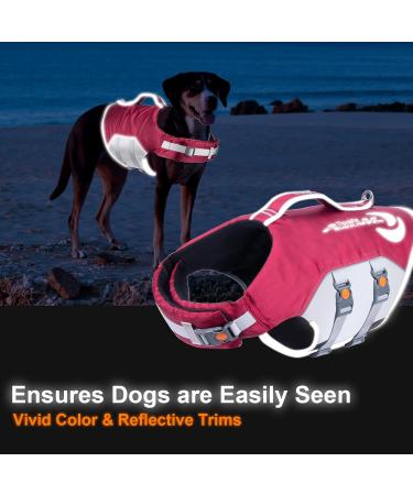 ThinkPet Dog Life Jacket - Adjustable Reflective Lifesaver with Buoyancy | Red XXL for Safe Water Fun - Buy Online on GoSupps.com