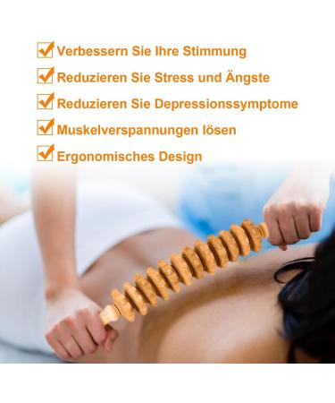 2-Piece Wooden Massage Roller Set - Back & Body Relief Trigger Point Therapy Tool for Neck Legs & More - Buy Online on GoSupps.com