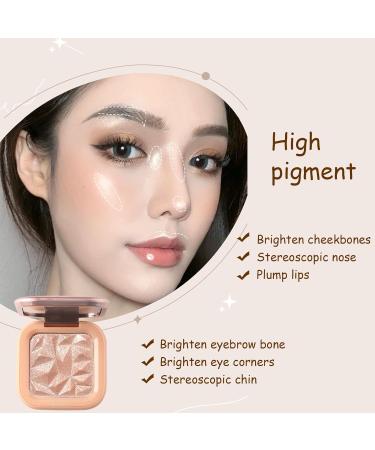 Shefave Highlighter Makeup Palette - Nude Pink Shimmer Colors Powder | Long Lasting & Lightweight Silky Formula | Highly Pigmented Cosmetics Gift | 40g - Buy Online on GoSupps.com