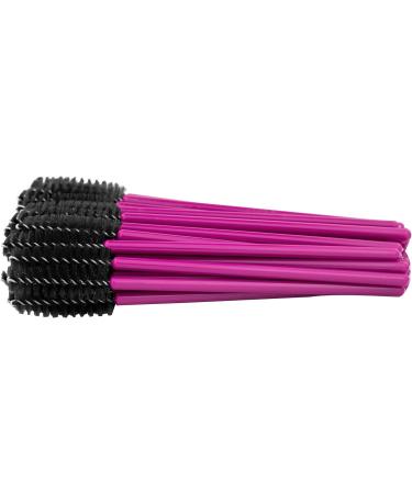 Profico 50-Piece Disposable Eyelash Brush Set | Dark Pink & Black Mascara Applicators for Eyelash Extensions - Buy Online on GoSupps.com