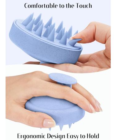 Heeta Scalp Massage Brush - Soft Silicone Hair Care Brush for Relaxation | Suitable for Men Women & Children - Sky Blue - Buy Online on GoSupps.com