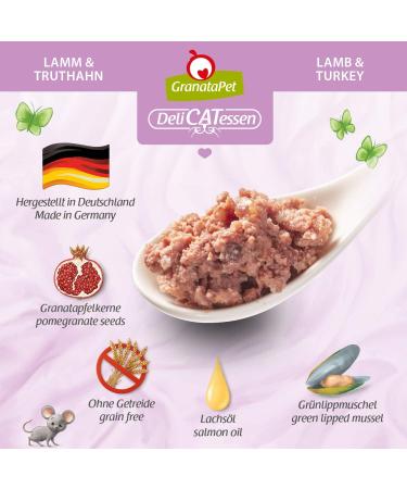 Granapet Delicatessen Lamb & Turkey Wet Cat Food - Grain-Free Sugar-Free Gourmet Meals - 6 x 200g Pack - Buy Online on GoSupps.com