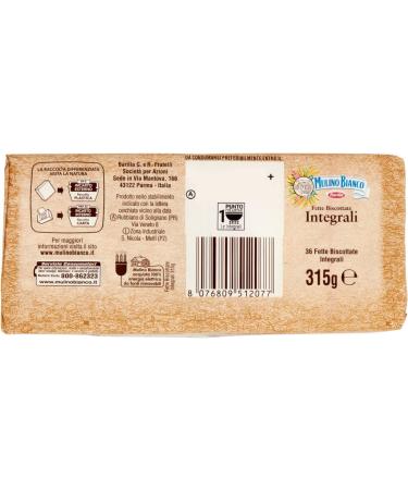 Italian Gourmet E.R. Mulino Bianco Pack of 12 Biscottate Le Integrali - 315 g - Biscotte - Biscotte - 400 g - Buy Online on GoSupps.com