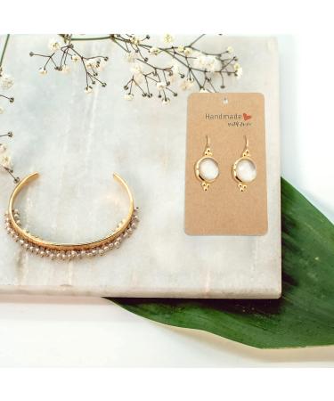 200 Pack Kraft Earring Display Holder Cards - Handmade with Love, Blank Brown Tags for DIY Crafts and Retail Jewelry Sales - Buy Online on GoSupps.com