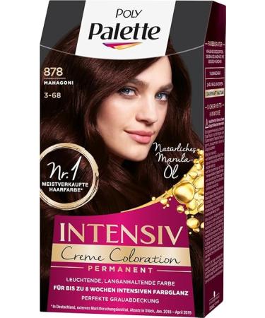 Schwarzkopf Poly Palette Intensive Cream Colouration - 878 3-68 Mahogany - Pack of 3 - Buy Online on GoSupps.com