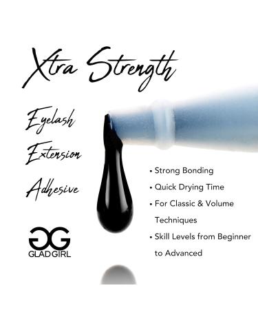 Eyelash Extension Glue by GladGirl | Xtra Strength False Lash Adhesive | Quick Dry 2-3 Sec | Low Viscosity | Extra Strong Hold | 2ml - Shop Internationally - Buy Online on GoSupps.com
