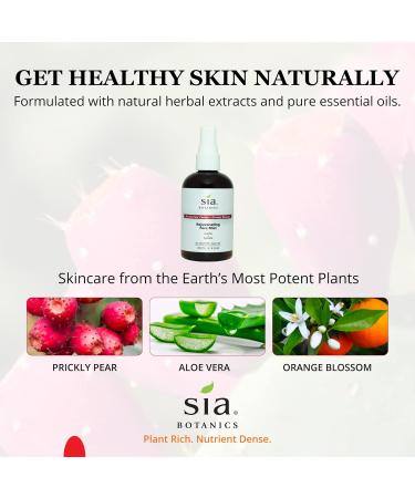 Rejuvenating Face Toner Mist | Prickly Pear Aloe Vera Orange Blossom | Natural Botanical Skincare for Women - 118ml/4oz - Buy Online on GoSupps.com