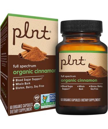 Organic Cinnamon a" Full Spectrum a" Blood Sugar Support (60 Organic Capsules)