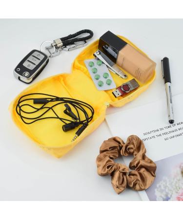 Sanitary Napkin & Menstrual Cup Storage Bag | Portable & Zippered First Period Pouch for Teen Girls & Women (Yellow - Ice Cream) - Buy Online on GoSupps.com