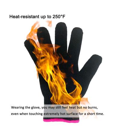 Professional Heat Resistant Gloves for Hair Styling - 2 Piece Set in Black - Buy Online on GoSupps.com