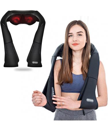 Aront neck massage device with heat function Shiatsu massage device with 3D massage of deep tissue muscle pain relief for the neck back shoulder legs feet massage device with heat function