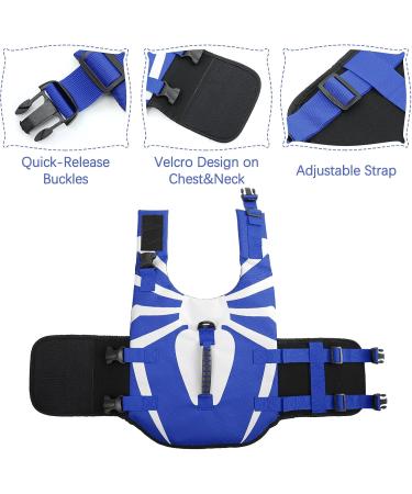 Shop W Up Dog Life Vest - Ripstop Float Coat for Lifeguard & Swimming Training - Ideal for Small Medium & Large Dogs (Blue L) - Buy Online on GoSupps.com