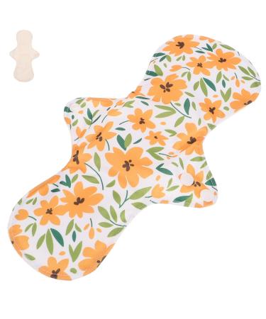 Toile 1pc Washable Napkin Pantyliner Cloth Pads Feminine Pads Home Washable Menstrual Pad Panty Liner Menstrual Pad Women Menstrual Pad Maternity Aunt Towel Yellow 1 Count (Pack of 1)