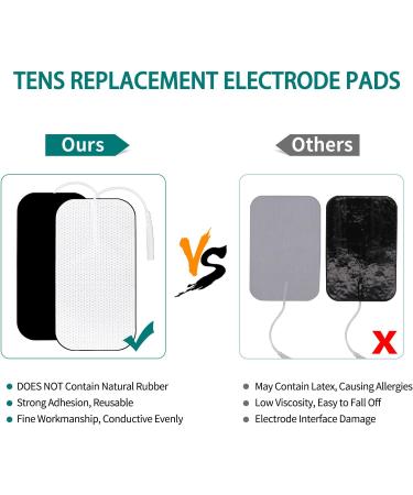 Buy Sunjuly TENS Electrodes Pads - 20 Reusable Self-Adhesive 5x10 cm for Pain Therapy - Compatible with Most TENS EMS Devices - Buy Online on GoSupps.com