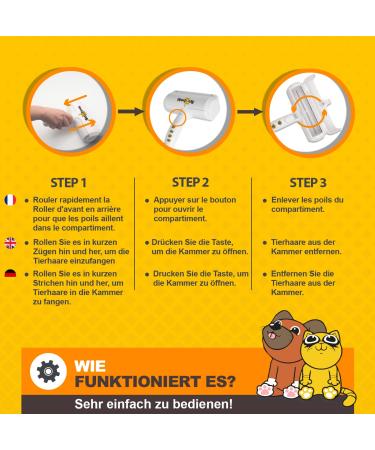 Snoofield Animal Hair Remover | Reusable Lint Roller for Dogs & Cats | Portable Fur Catcher for Furniture Couch Carpet & Clothing - Buy Online on GoSupps.com