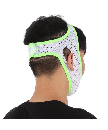 Breathable Anti-Snoring Chin Strap for Summer Sleep - Fluorescent Green Edging - Buy Online on GoSupps.com