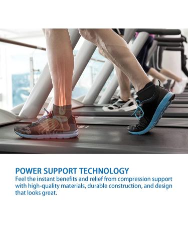 Plantar Fasciitis Socks for Achilles Tendonitis Relief - Compression Foot Sleeves with Arch Support - Heel Pain Relief - Foot & Ankle Support - Black - 2X-Large - Buy Online on GoSupps.com