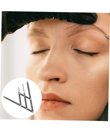 Mikinona Eyebrow Scale Mini Tools Makeup Tools Eyebrow Stencil Eyebrow Positioning Tool Balance Caliper Miss 1 count (Pack of 1) Black - Buy Online on GoSupps.com