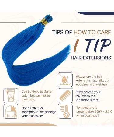 Runature I-Tip Blue Bonding Extensions - 35cm Remy Keratin Hair - 20g 25 Strands - Buy Online on GoSupps.com