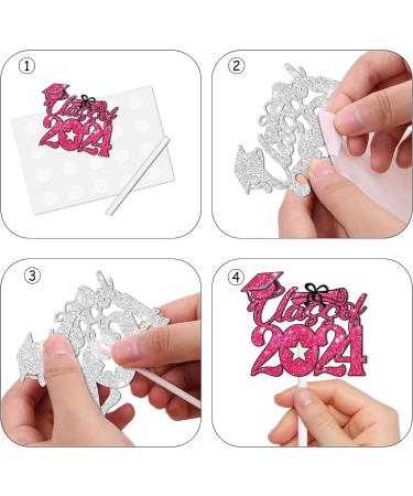 18pcs Pink Glitter Hairstylist Dessert Cupcake Topper Congrats I Survived Cosmetology School Theme Decorations Boys Girls 2024 College Graduation Party Decor Supplies - Buy Online on GoSupps.com