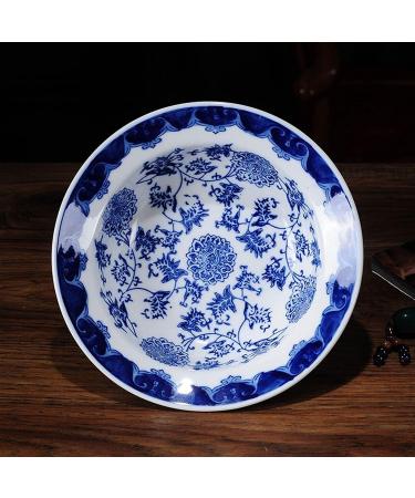 Fruit Basket Fruit Bowl Chinese Style Round Ceramic Fruit Plate Retro Porcelain Fruit Dish Candy Bowl Decorative Kitchen Organizers and Storage (Color : A Size : 21 * 21 * 8.5cm) - Buy Online on GoSupps.com