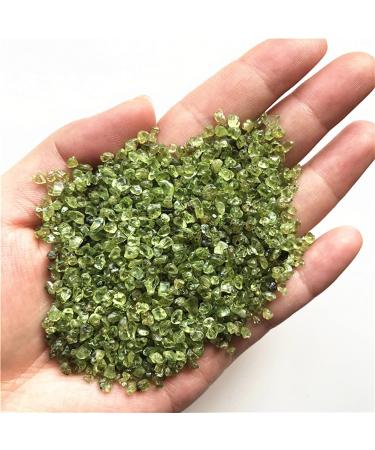 2-4mm Natural Peridot Olivine Quartz Crystal Stone Rock Chips Lucky Natural Quartz Crystals Gift Full of Texture