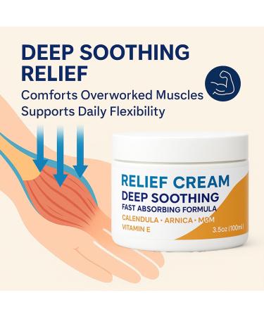 Huatsing Carpal Tunnel Relief Cream 3.5 oz/100ml Herbal Nerve Relief Cream for Hands & Wrists Non-Greasy Formula with Arnica Emu Oil and Turmeric Oil Fast-Absorbing for Daily Comfort - Buy Online on GoSupps.com